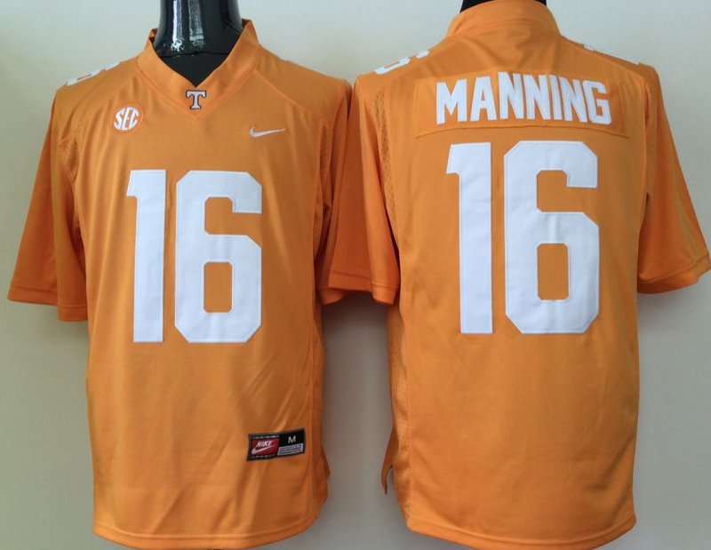 NCAA Youth Tennessee Volunteers Orange #16 Manning yellow jerseys->youth ncaa jersey->Youth Jersey